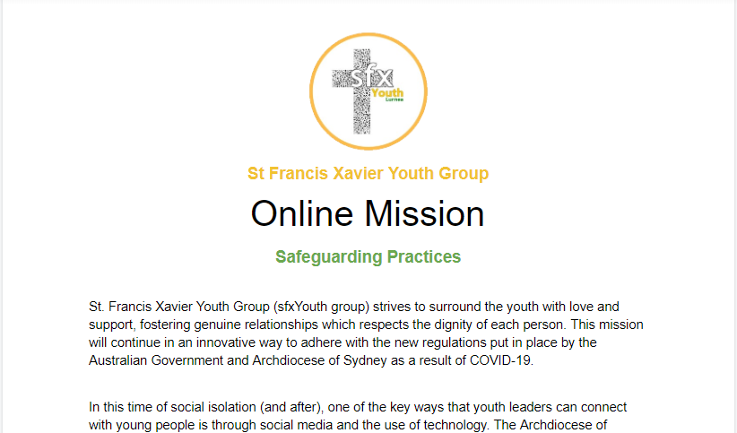 sfxYouth Online Mission Document